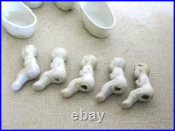Vintage Quintuplet Penny Doll Set, Antique Porcelain Made in Japan Toys