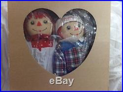 Vintage RARE 21 1/2 Raggedy Ann & Andy Doll Set Kusunoki Toy Co. Japan