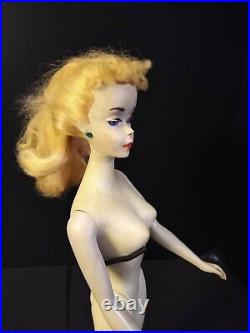 Vintage Rare 1958, MCMLVIII Barbie #3 Blonde Ponytail, Blue Eyes, Made Japan