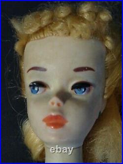 Vintage Rare 1958, MCMLVIII Barbie #3 Blonde Ponytail, Blue Eyes, Made Japan