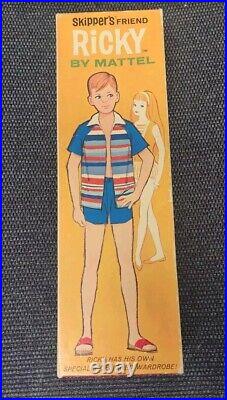 Vintage Ricky Doll In Original Box Stock 1090 Mattel 1964 Skipper's Friend Japan