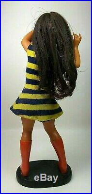 Vintage Rubber mod Go Go Girl Dancing doll 1960s, 30cm Sarco Japan