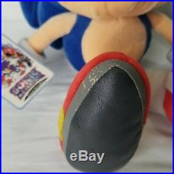 Vintage SEGA Sonic The Hedgehog Plush Doll Japan Prize Toy With Tags 1998