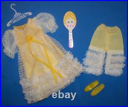 Vintage SKIPPER DOLL #1974 Eeny Meeny Midi Yellow Dress Outfit 1969 Barbie