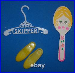Vintage SKIPPER DOLL #1974 Eeny Meeny Midi Yellow Dress Outfit 1969 Barbie