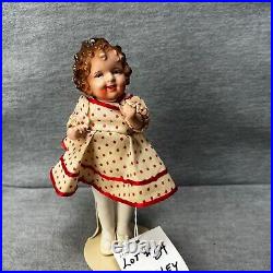 Vintage Shirley Temple Composition Doll 8in Japan Crazing Molded Hair READ