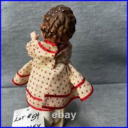 Vintage Shirley Temple Composition Doll 8in Japan Crazing Molded Hair READ