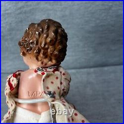 Vintage Shirley Temple Composition Doll 8in Japan Crazing Molded Hair READ