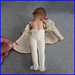 Vintage Shirley Temple Composition Doll 8in Japan Crazing Molded Hair READ