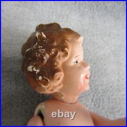 Vintage Shirley Temple Composition Doll 8in Japan Crazing Molded Hair READ