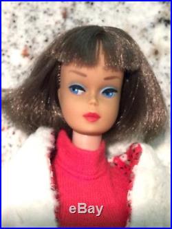 Vintage Silver Brunette American Girl Barbie Long Hair Japan