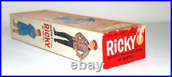 Vintage Skipper Friend Ricky Doll With Box Wrist Tag Stand Ss And Sandals