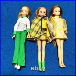 Vintage Takara Lady Licca Doll 3 set from JAPAN used