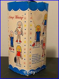 Vintage Tiny Terry Doll with Cat by My-Toy 1966 6 Never Played With