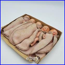 Vintage Toy Dolls Dionne Quintuplets in Box