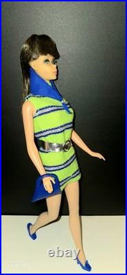 Vintage Twist N Turn Barbie In Complete Vintage Now Knit Outfit, HTF Hat- Scarf