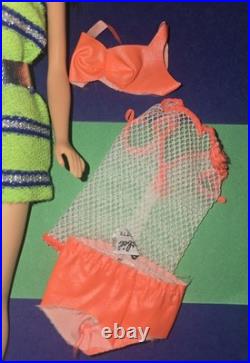 Vintage Twist N Turn Barbie In Complete Vintage Now Knit Outfit, HTF Hat- Scarf
