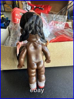 Vintage Very Dark Aa Black Very Soft Rubber Doll 9 Inches Tall Marked Japan /9