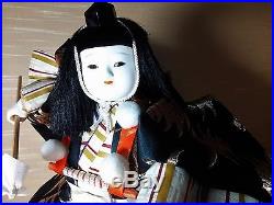 Vintage Very beautiful KIMONO Japanese doll BENKEI from JAPAN #1031