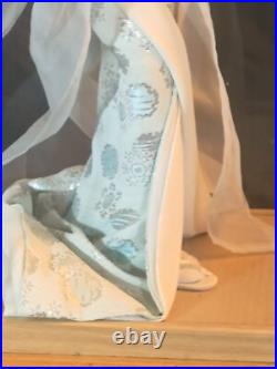 Vintage Vietnam Era Japanese Art Geisha Hand Made Fabric Cloth Doll In Glass 17