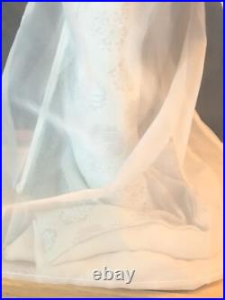 Vintage Vietnam Era Japanese Art Geisha Hand Made Fabric Cloth Doll In Glass 17