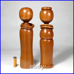 Vintage Yakusugi Sosaku Kokeshi Pair, Japan 11 (482) Vintage Yakusugi Sosaku Kokeshi Pair, Japan 11 (482)
