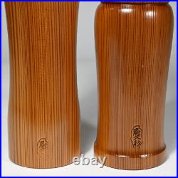 Vintage Yakusugi Sosaku Kokeshi Pair, Japan 11 (482) Vintage Yakusugi Sosaku Kokeshi Pair, Japan 11 (482)