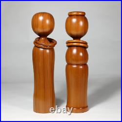 Vintage Yakusugi Sosaku Kokeshi Pair, Japan 11 (482) Vintage Yakusugi Sosaku Kokeshi Pair, Japan 11 (482)
