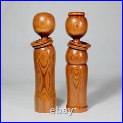 Vintage Yakusugi Sosaku Kokeshi Pair, Japan 11 (482) Vintage Yakusugi Sosaku Kokeshi Pair, Japan 11 (482)