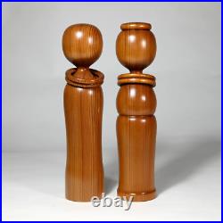 Vintage Yakusugi Sosaku Kokeshi Pair, Japan 11 (482) Vintage Yakusugi Sosaku Kokeshi Pair, Japan 11 (482)