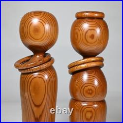 Vintage Yakusugi Sosaku Kokeshi Pair, Japan 11 (482) Vintage Yakusugi Sosaku Kokeshi Pair, Japan 11 (482)