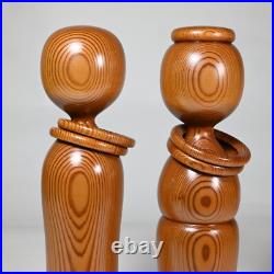 Vintage Yakusugi Sosaku Kokeshi Pair, Japan 11 (482) Vintage Yakusugi Sosaku Kokeshi Pair, Japan 11 (482)
