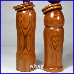 Vintage Yakusugi Sosaku Kokeshi Pair, Japan 11 (482) Vintage Yakusugi Sosaku Kokeshi Pair, Japan 11 (482)