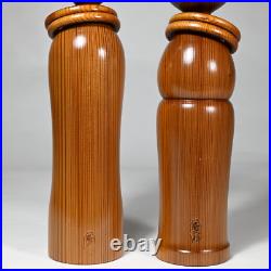 Vintage Yakusugi Sosaku Kokeshi Pair, Japan 11 (482) Vintage Yakusugi Sosaku Kokeshi Pair, Japan 11 (482)