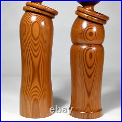 Vintage Yakusugi Sosaku Kokeshi Pair, Japan 11 (482) Vintage Yakusugi Sosaku Kokeshi Pair, Japan 11 (482)