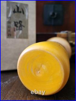 Vintage Yuji Kawase Wood Japanese Kokeshi Doll, 6.75 In. Handmade Fall Colors Vintage Yuji Kawase Wood Japanese Kokeshi Doll, 6.75 In. Handmade Fall Colors