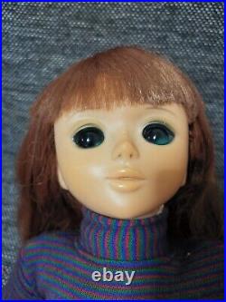 Vintage big eye baby girl sekiguchi japan doll plush
