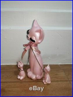 Vintage ceramic kitsch kitty pink cat japan doll 9