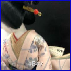 Vintage japanese doll kimono Geisha beautiful Figure Kyoto antique 45.0cm 17.7