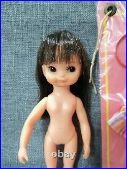 Vintage japanese sweet eye lady girl rubber kawaii big eye girl japan doll 6