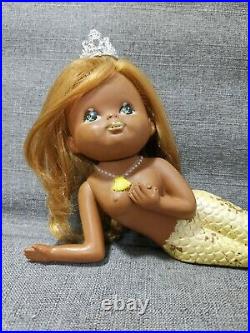Vintage rubber big eye little mermaid japan doll 7