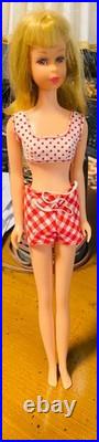 Vtg 1140 Francie Barbie Doll Straight Leg Original Swimsuit Blonde JAPAN
