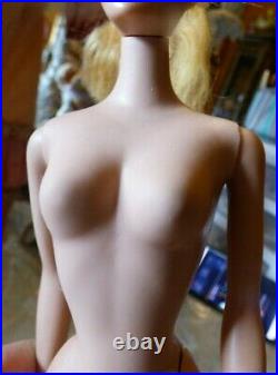 Vtg 1960 Barbie Solid TM #3/early #4 Blonde Poodle Bang PT Swimst minor retouch