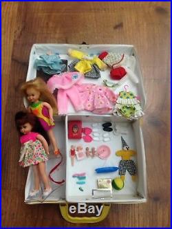 Vtg 1960’s Barbie Doll Tutti Clothes Case Accessories Mattel Japan Lo ...