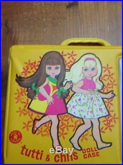 Vtg 1960's Barbie Doll Tutti Clothes Case Accessories Mattel Japan Lo
