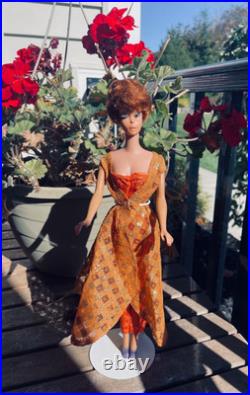 Vtg 1960's Titan Bubble Cut Barbie #850 Ken #750 Dinner at Eight and Accessories