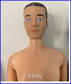 Vtg 1960's Titan Bubble Cut Barbie #850 Ken #750 Dinner at Eight and Accessories