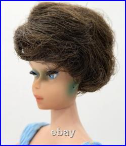 Vtg 1962 Brunette Bubblecut Barbie Doll Blue Swimsuit Mismatched Allan Box Set