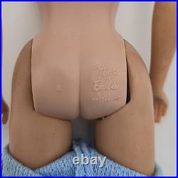 Vtg 1962 Brunette Bubblecut Barbie Doll Blue Swimsuit Mismatched Allan Box Set