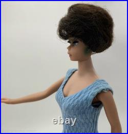 Vtg 1962 Brunette Bubblecut Barbie Doll Blue Swimsuit Mismatched Allan Box Set